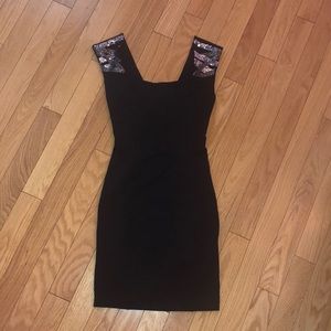 Black midi dress